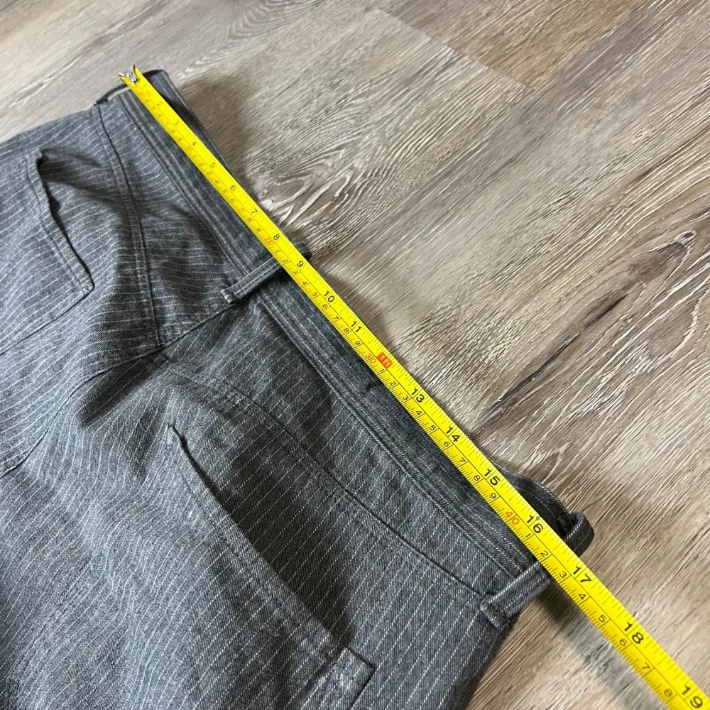 Banana Republic Pants Mens 33x30 Gray Pinstripe Straight Fit Cotton Trousers